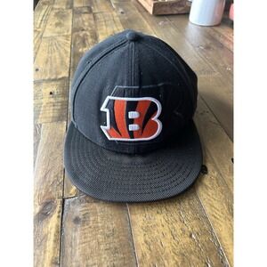 New Era 59FIFTY Cincinnati Bengals Low Profile Fitted Hat 7 5/8 Black Orange NFL